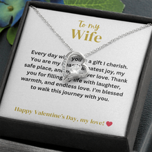 To My Wife - Forever Love - Gold Finish Heart Necklace