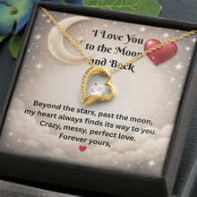 I Love You to the Moon and Back Heart Necklace