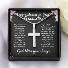 Graduation Cross Necklace Gift - Religious