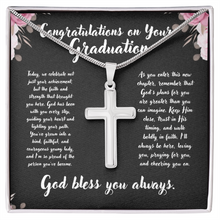 Graduation Cross Necklace Gift - Religious