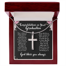 Graduation Cross Necklace Gift - Religious