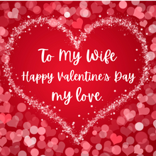 To My Wife - Valentine's day - Gold Finish Heart Necklace