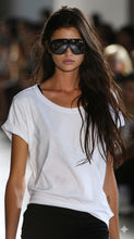 Black Oversized Shield Fashion Sunglasses